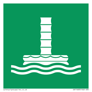 E055 safe condition marine evacuation chute